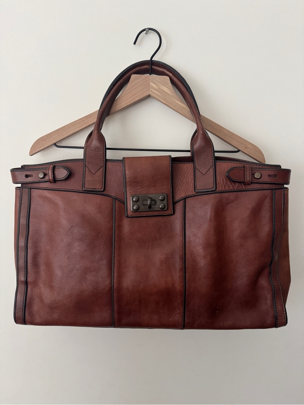 Fossil Long Live Vintage 1954 Leather Bag Purse
